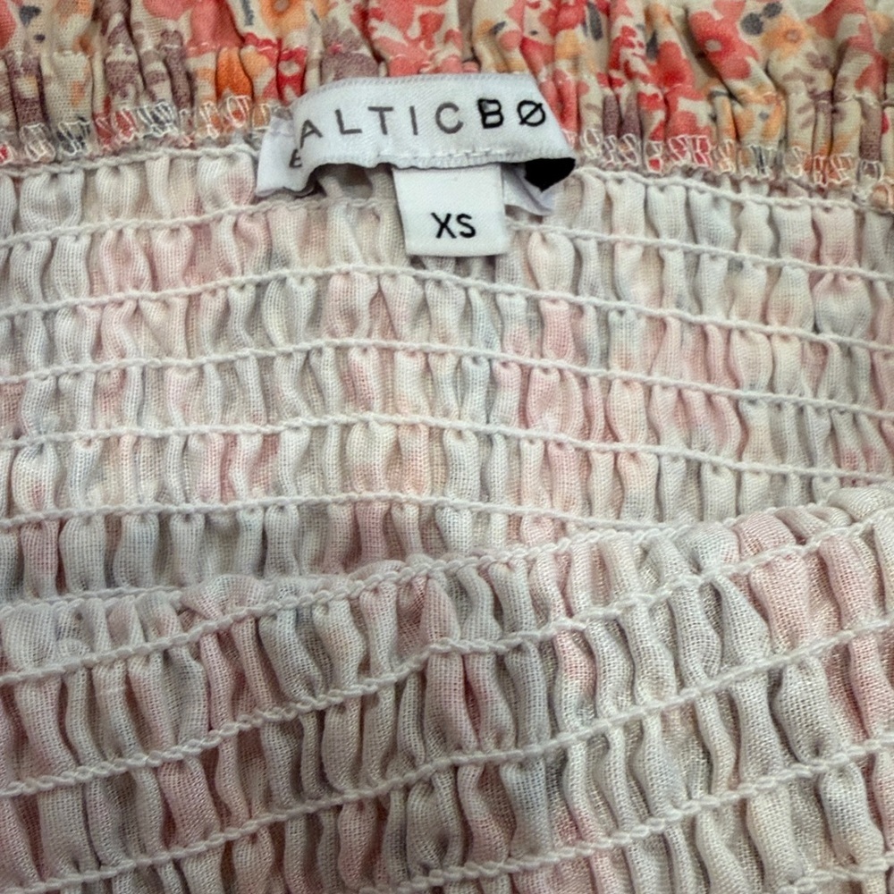 Baltic Born Ida Peplum Top in Pink Multi Floral Size XS - Picture 2 of 6